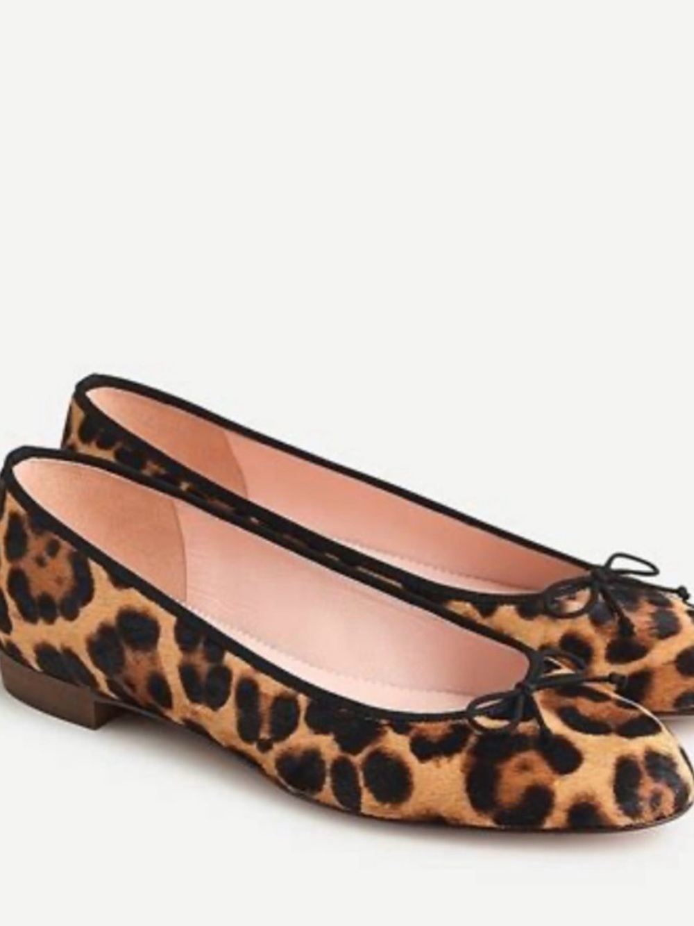 J. Crew Leopard-Print Ballet Flats in Tan and Black